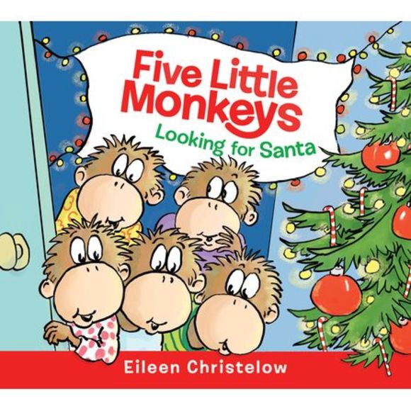 Five Little Monkeys Looking for Santa Board Book -- Eileen Christelow - Picture 1 of 2